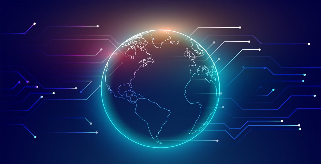 Digital global network representing TrendOrbit's industry trends coverage